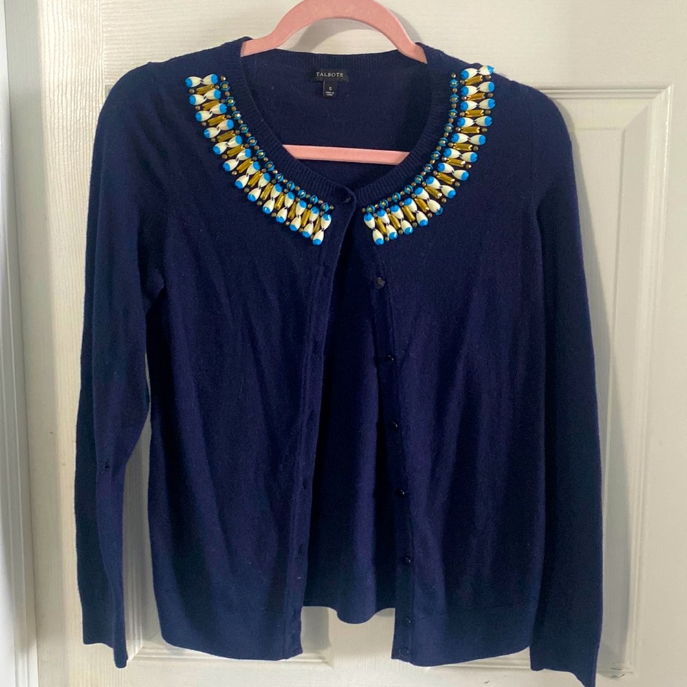 Talbot embellished Neckline Cardigan